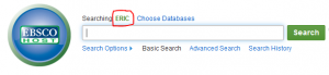 ERIC EBSCO search image